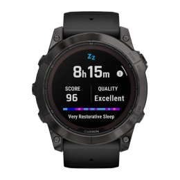 Умные часы Garmin fenix 7X Pro Sapphire Solar Edition, 51 мм, чёрный силиконовый ремешок