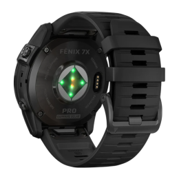 Умные часы Garmin fenix 7X Pro Sapphire Solar Edition, 51 мм, чёрный силиконовый ремешок - изображение 1