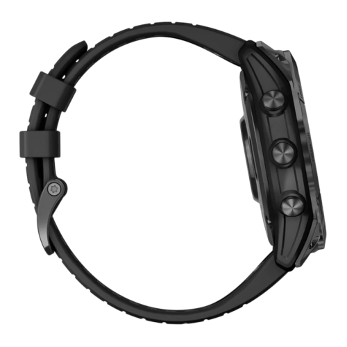 Умные часы Garmin fenix 7X Pro Sapphire Solar Edition, 51 мм, чёрный силиконовый ремешок - изображение 2