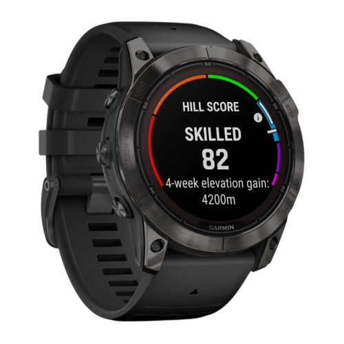 Умные часы Garmin fenix 7X Pro Sapphire Solar Edition, 51 мм, чёрный силиконовый ремешок - изображение 3