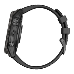 Умные часы Garmin fenix 7X Pro Sapphire Solar Edition, 51 мм, чёрный силиконовый ремешок - изображение 4