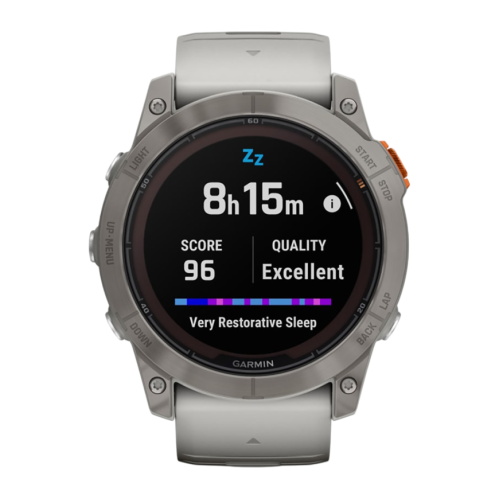 Умные часы Garmin fenix 7X Pro Sapphire Solar Edition, 51 мм, силиконовый ремешок цвета «серый туман»/«жжёный апельсин»