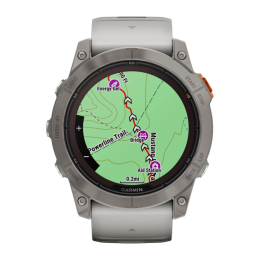 Умные часы Garmin fenix 7X Pro Sapphire Solar Edition, 51 мм, силиконовый ремешок цвета «серый туман»/«жжёный апельсин» - изображение 4
