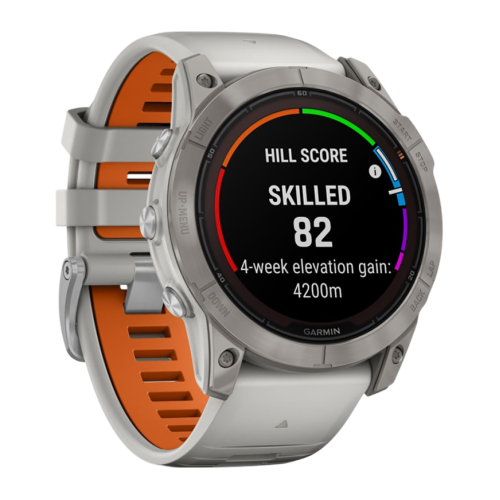 Умные часы Garmin fenix 7X Pro Sapphire Solar Edition, 51 мм, силиконовый ремешок цвета «серый туман»/«жжёный апельсин» - изображение 5