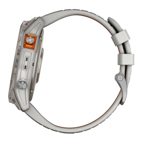 Умные часы Garmin fenix 7X Pro Sapphire Solar Edition, 51 мм, силиконовый ремешок цвета «серый туман»/«жжёный апельсин» - изображение 6