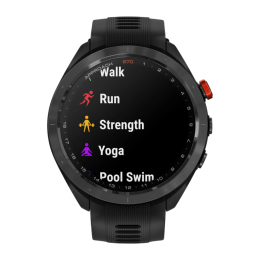 Умные часы Garmin Approach S70, 47 мм, чёрный силиконовый ремешок
