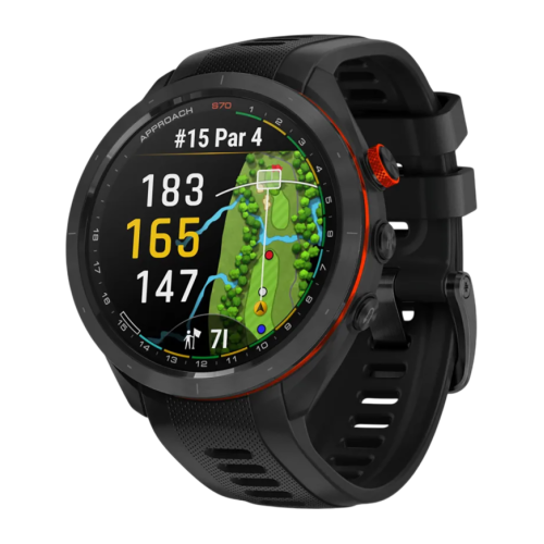 Умные часы Garmin Approach S70, 47 мм, чёрный силиконовый ремешок - изображение 1