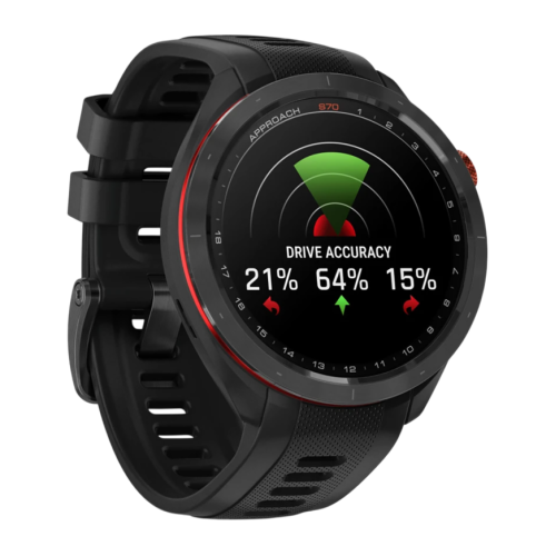 Умные часы Garmin Approach S70, 47 мм, чёрный силиконовый ремешок - изображение 2