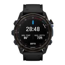 Умные часы Garmin Descent Mk3i, 51 мм, чёрный силиконовый ремешок