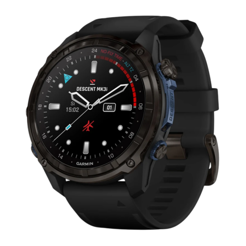 Умные часы Garmin Descent Mk3i, 51 мм, чёрный силиконовый ремешок - изображение 1