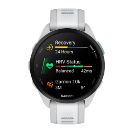 Умные часы Garmin Forerunner 165, силиконовый ремешок цвета «туманный серый»/«Уайтстоун»