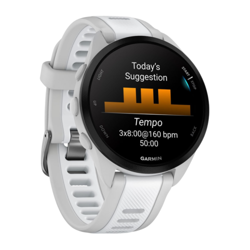 Умные часы Garmin Forerunner 165 Music, силиконовый ремешок цвета «туманный серый»/«Уайтстоун» - изображение 4