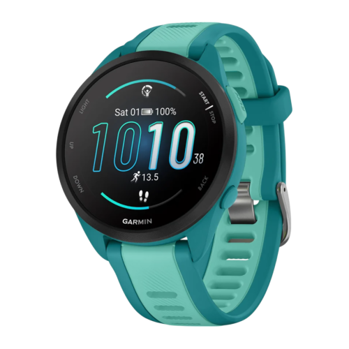 Умные часы Garmin Forerunner 165 Music, силиконовый ремешок цвета бирюзовый/«аква» - изображение 1