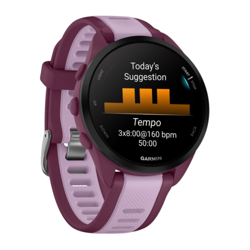 Умные часы Garmin Forerunner 165 Music, силиконовый ремешок цвета «ягодный»/лиловый - изображение 3