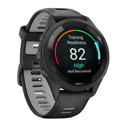 Умные часы Garmin Forerunner 265, 46 мм, силиконовый ремешок цвета чёрный/«серая пудра» - изображение 3