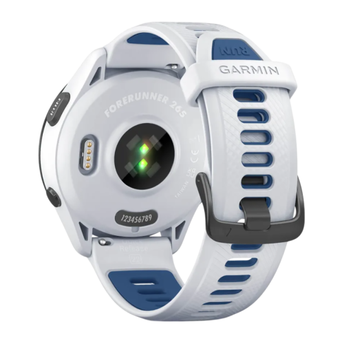 Умные часы Garmin Forerunner 265, 46 мм, силиконовый ремешок цвета «Уайтстоун»/«морской прилив» - изображение 3