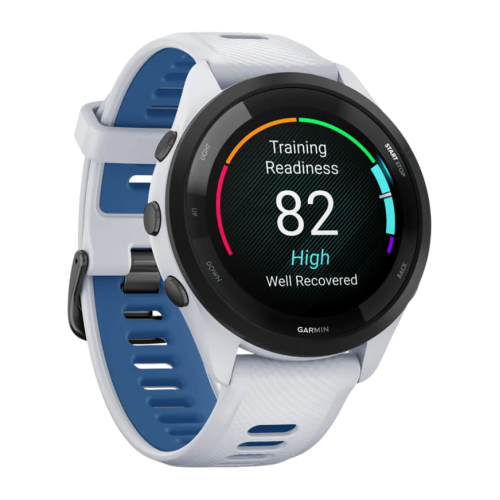 Умные часы Garmin Forerunner 265, 46 мм, силиконовый ремешок цвета «Уайтстоун»/«морской прилив» - изображение 4