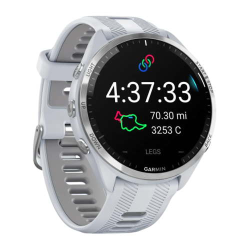 Умные часы Garmin Forerunner 965, силиконовый ремешок цвета «Уайтстоун»/«серая пудра» - изображение 5