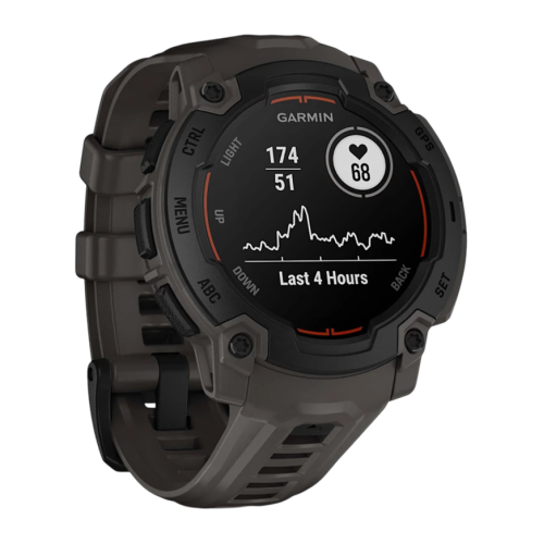 Умные часы Garmin Instinct E, 45 мм, силиконовый ремешок угольного цвета - изображение 2