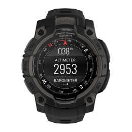 Умные часы Garmin Instinct 3, 45 мм, AMOLED, чёрный силиконовый ремешок