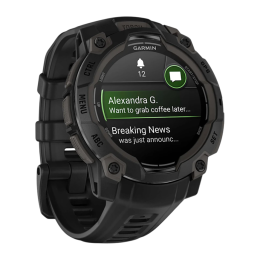Умные часы Garmin Instinct 3, 45 мм, AMOLED, чёрный силиконовый ремешок - изображение 2