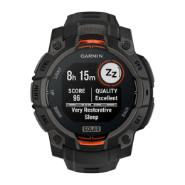 Умные часы Garmin Instinct 3, 45 мм, Solar, чёрный силиконовый ремешок