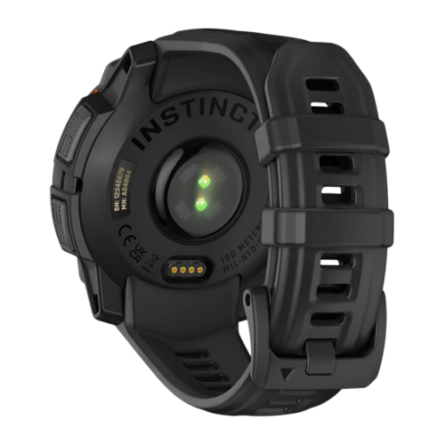 Умные часы Garmin Instinct 3, 45 мм, Solar, чёрный силиконовый ремешок - изображение 2