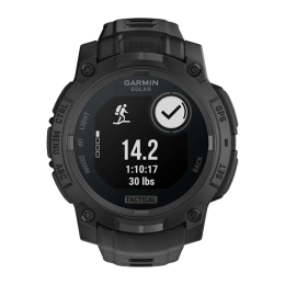 Умные часы Garmin Instinct 3, 45 мм, Solar, Tactical Edition, чёрный силиконовый ремешок