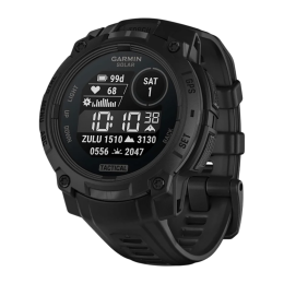 Умные часы Garmin Instinct 3, 45 мм, Solar, Tactical Edition, чёрный силиконовый ремешок - изображение 1