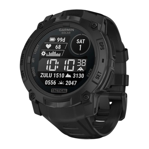 Умные часы Garmin Instinct 3, 50 мм, Solar, Tactical Edition, чёрный силиконовый ремешок - изображение 1