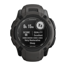 Умные часы Garmin Instinct 2X Solar Standard Edition, 50 мм, силиконовый ремешок графитового цвета