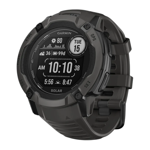 Умные часы Garmin Instinct 2X Solar Standard Edition, 50 мм, силиконовый ремешок графитового цвета - изображение 1