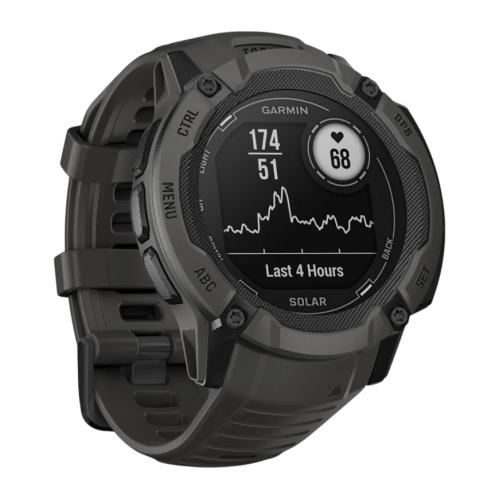 Умные часы Garmin Instinct 2X Solar Standard Edition, 50 мм, силиконовый ремешок графитового цвета - изображение 2