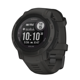 Умные часы Garmin Instinct 2 Solar, 45 мм, силиконовый ремешок графитового цвета - изображение 2