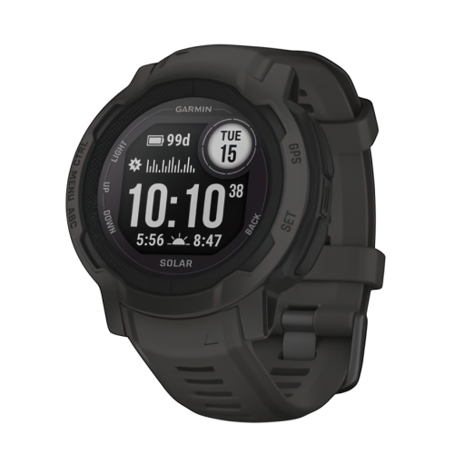 Умные часы Garmin Instinct 2 Solar, 45 мм, силиконовый ремешок графитового цвета - изображение 2