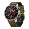 Умные часы Garmin MARQ Adventurer (Gen 2) Damascus Steel Edition, гибридный ремешок, чёрный силиконовый ремешок - миниатюра 1