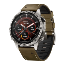 Умные часы Garmin MARQ Adventurer (Gen 2) Damascus Steel Edition, гибридный ремешок, чёрный силиконовый ремешок - изображение 1