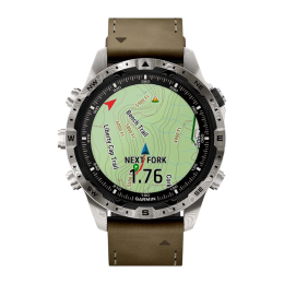 Умные часы Garmin MARQ Adventurer (Gen 2) Damascus Steel Edition, гибридный ремешок, чёрный силиконовый ремешок - изображение 3