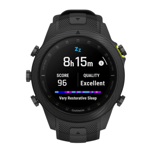 Умные часы Garmin MARQ Athlete (Gen 2) Carbon Edition, чёрный силиконовый ремешок