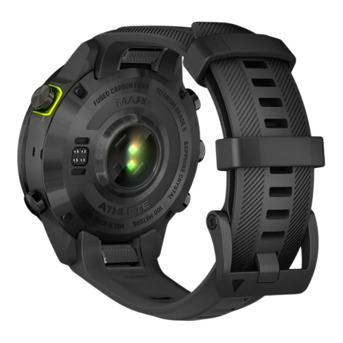 Умные часы Garmin MARQ Athlete (Gen 2) Carbon Edition, чёрный силиконовый ремешок - изображение 1
