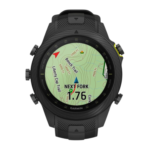 Умные часы Garmin MARQ Athlete (Gen 2) Carbon Edition, чёрный силиконовый ремешок - изображение 2