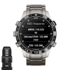 Умные часы Garmin MARQ Aviator (Gen 2), титановый блочный браслет, чёрный силиконовый ремешок