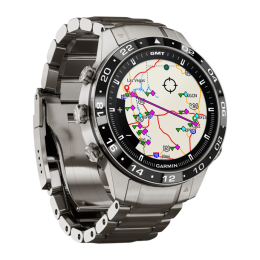 Умные часы Garmin MARQ Aviator (Gen 2), титановый блочный браслет, чёрный силиконовый ремешок - изображение 5