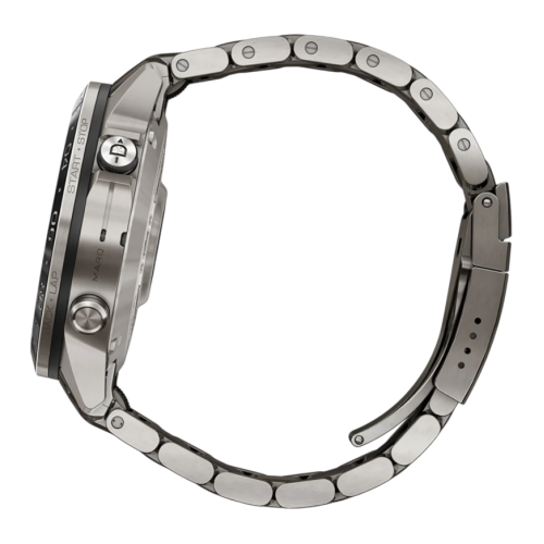 Умные часы Garmin MARQ Aviator (Gen 2), титановый блочный браслет, чёрный силиконовый ремешок - изображение 6