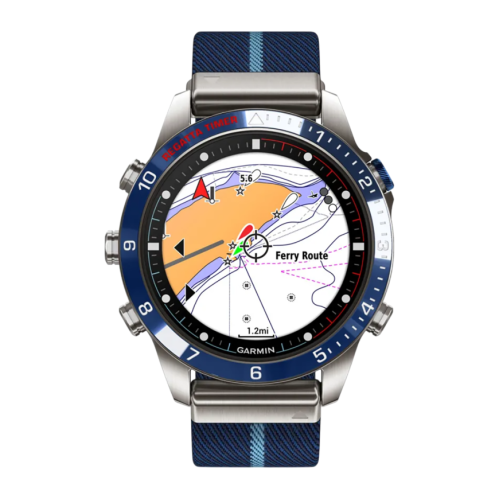 Умные часы Garmin MARQ Captain (Gen 2), тёмно-синий нейлоновый ремешок, тёмно-синий силиконовый ремешок - изображение 3