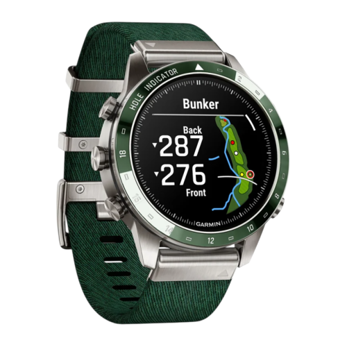 Умные часы Garmin MARQ Golfer (Gen 2), нейлоновый ремешок цвета «сосновый лес», силиконовый ремешок цвета «сосновый лес» - изображение 3
