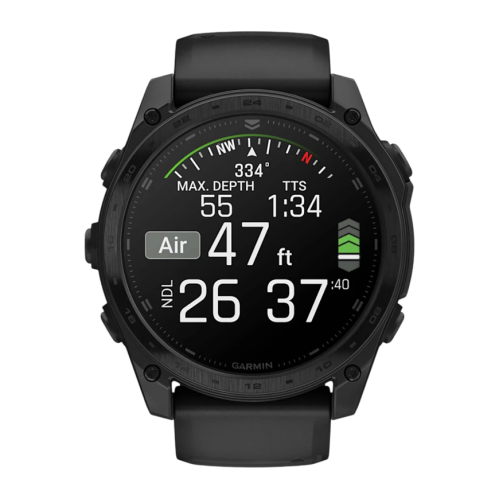 Умные часы Garmin tactix 8, 51 мм, AMOLED, силиконовый ремешок чёрный/«серая галька» - изображение 1
