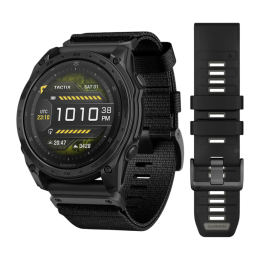 Умные часы Garmin tactix 8, 51 мм, AMOLED, чёрный нейлоновый ремешок, силиконовый ремешок цвета чёрный/«серая галька» - изображение 1