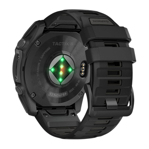 Умные часы Garmin tactix 8, 51 мм, AMOLED, чёрный нейлоновый ремешок, силиконовый ремешок цвета чёрный/«серая галька» - изображение 4