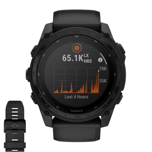 Умные часы Garmin tactix 8, 51 мм, Solar, чёрный нейлоновый ремешок, чёрный силиконовый ремешок